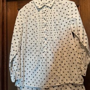Sundance White and Black Polka Dot Blouse